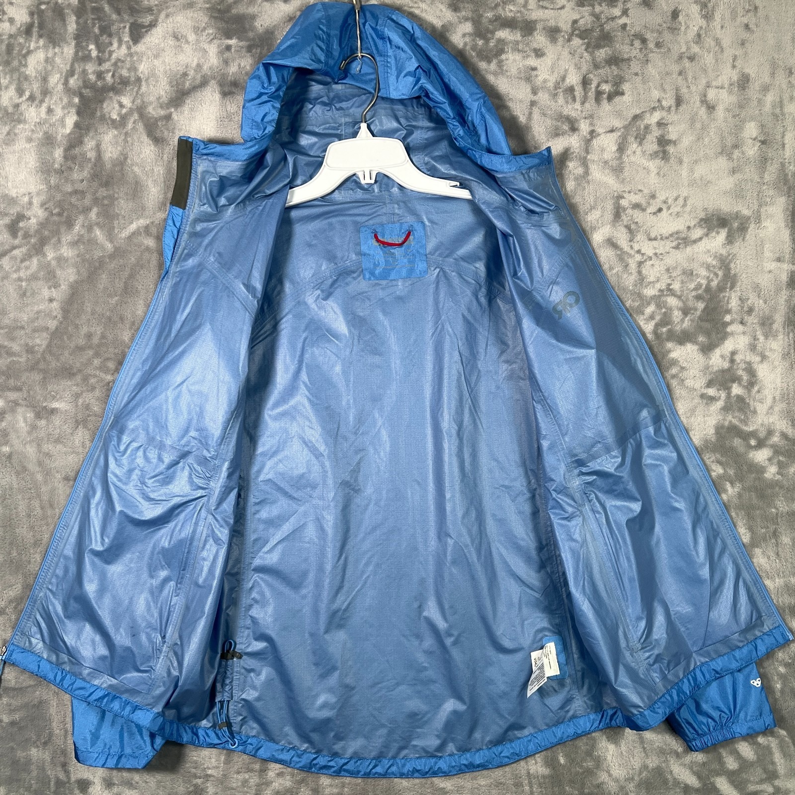 Outdoor Research Helium Rain Jacket Womens Medium Blue Lightweight Waterproof — image 8 of 8